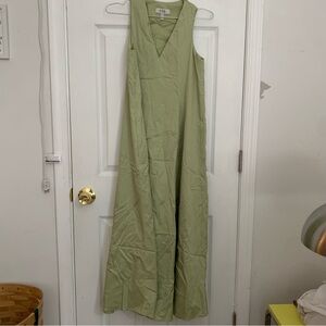 COS Voluminous V-Neck Maxi Dress green sz US 4
